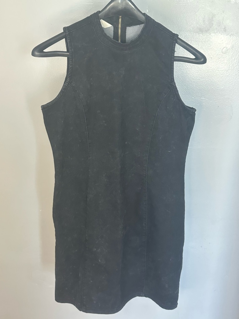 Sleeveless Black Jean Dress